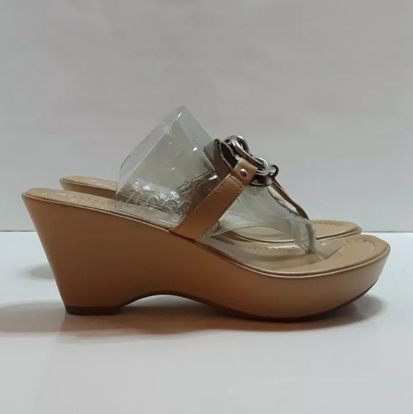 Franco Sarto Size 6.5 Animal Print Leather Sandals - Picture 5 of 8